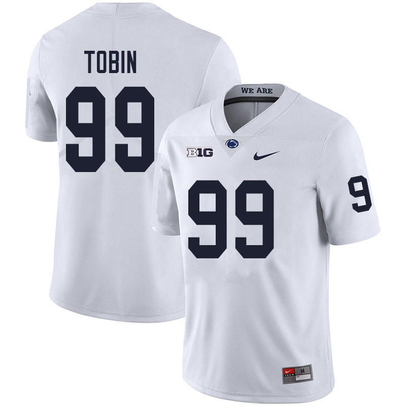 Men #99 Justin Tobin Penn State Nittany Lions College Football Jerseys Sale-White